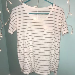 old navy striped boyfriend shirt